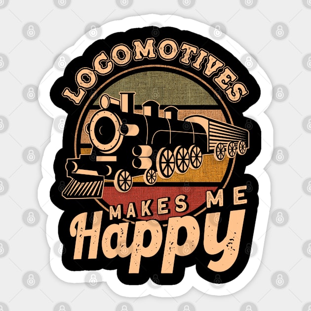 Train Lover Steam Engine Locomotive Sticker by Toeffishirts